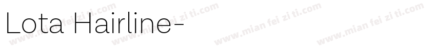 Lota Hairline字体转换